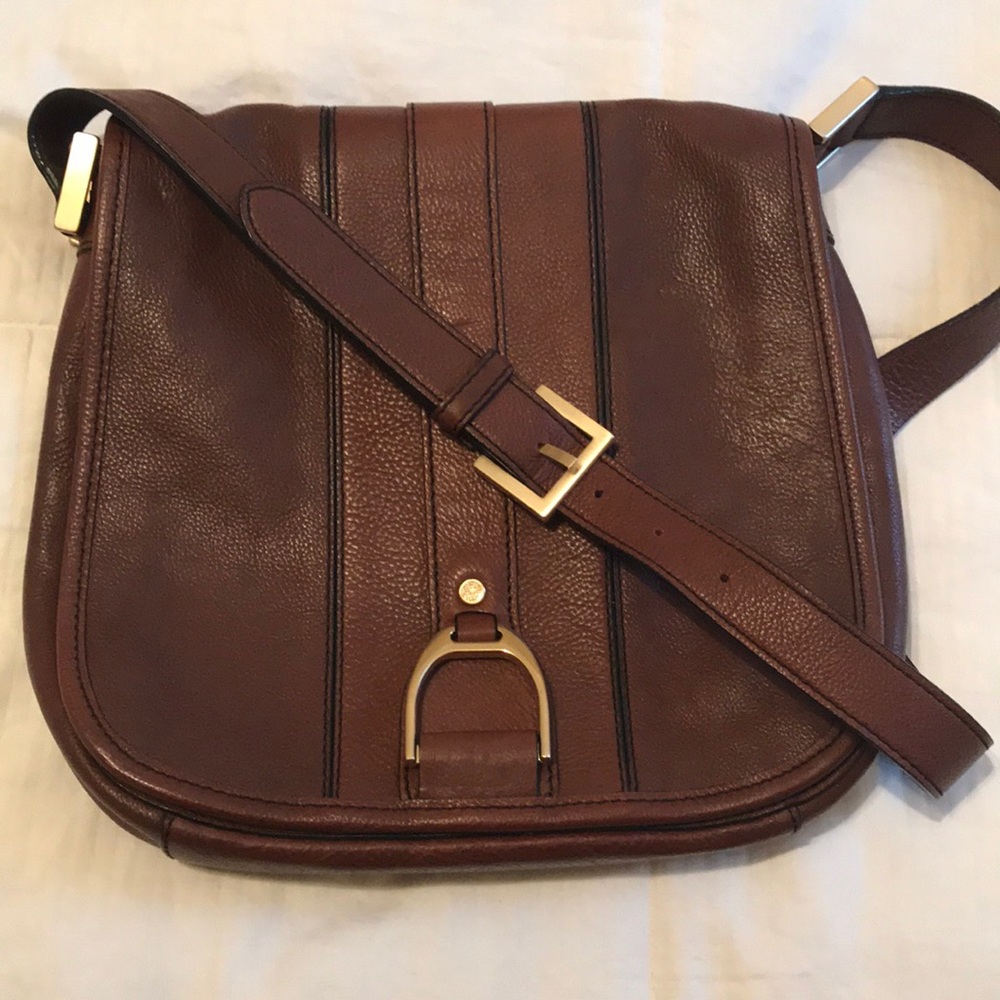 Brown leather crossbody